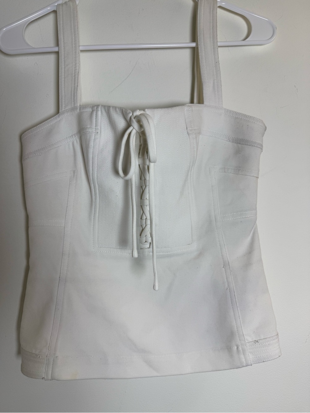 Diane von Furstenberg White Corset Top